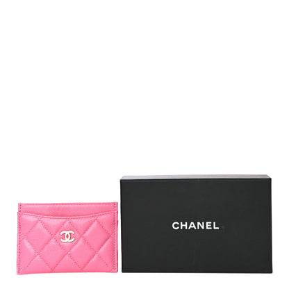 Chanel Caviar Quilted Card Holder Pink 12 of 12