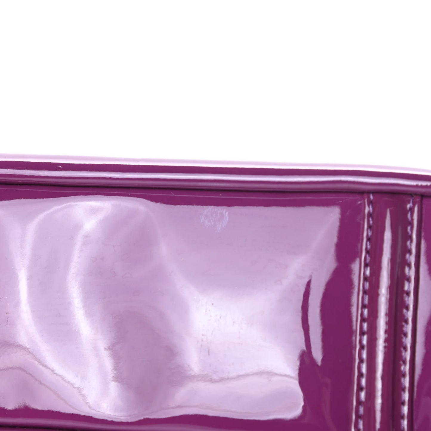 Patent Calfskin Mademoiselle Lock Bijoux Chain Flap Violet