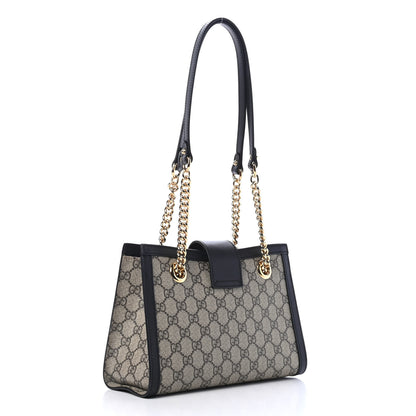 Gucci GG Supreme Monogram Small Padlock Tote Black 2 of 4