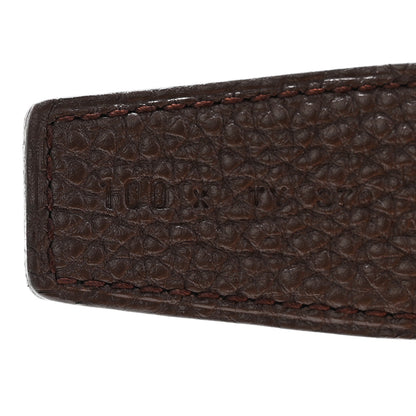 Hermes Box Togo 32mm Belt Strap 100 40 Black Chocolate 6 of 9