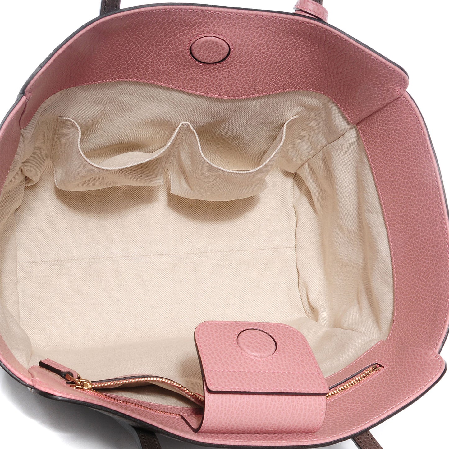 Dollar Calfskin Small Swing Tote Grey Field Soft Pink