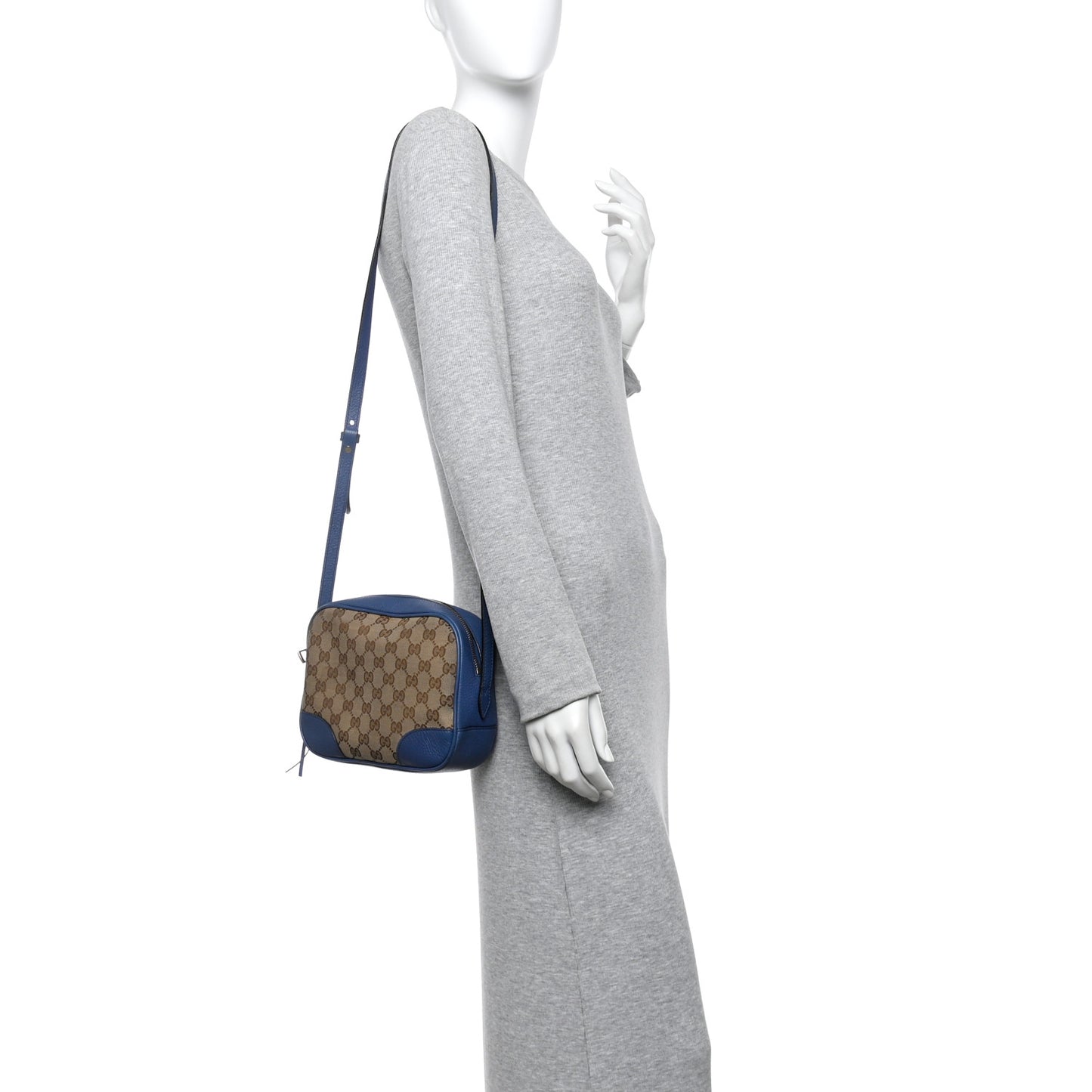 Monogram Dollar Calfskin Mini Bree Messenger Bag Beige Ebony Caspian