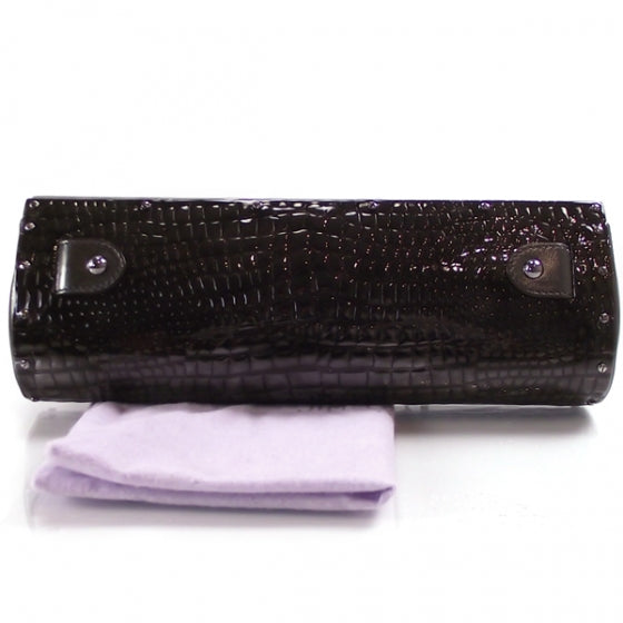 Crocodile Tulita Tube Clutch Black