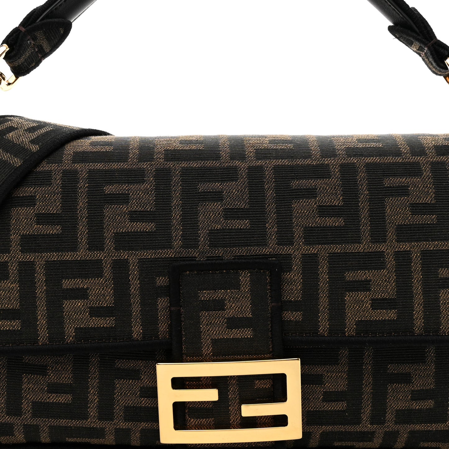 Fabric Jacquard FF 1974 Medium Baguette Tobacco Moro Black