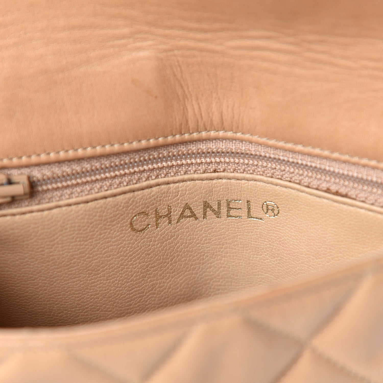 Chanel Lambskin Quilted Flap Waist Belt Bag Beige 8 of 15