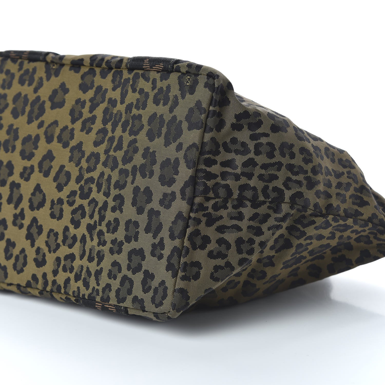 Fendi Canvas Leopard Print Tote Tobacco 7 of 9