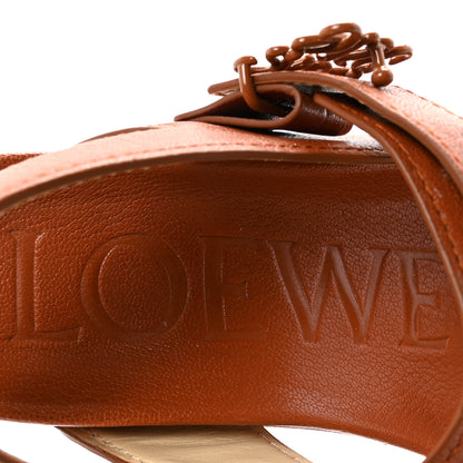 Loewe Calfskin Medallion Buckle Ease 90mm Flatform Sandal 36 Tan 8 of 9