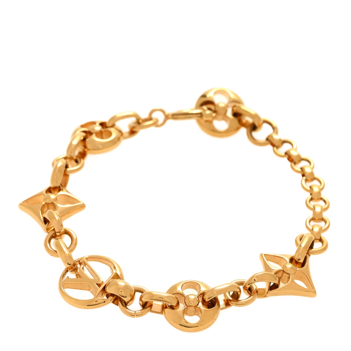 Metal Crazy In Lock Bracelet Gold