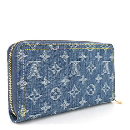 Louis Vuitton LV X TM Monogram Denim Cerises Zippy Wallet Blue 3 of 9