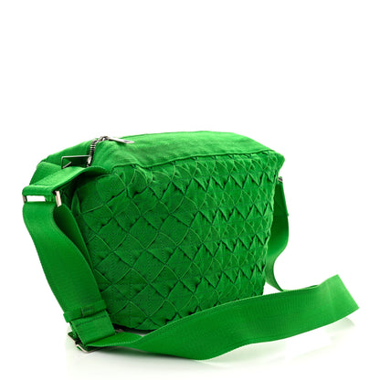 Bottega Veneta Canvas Maxi Intrecciato Webbing Cassette Crossbody Bag Green 3 of 13