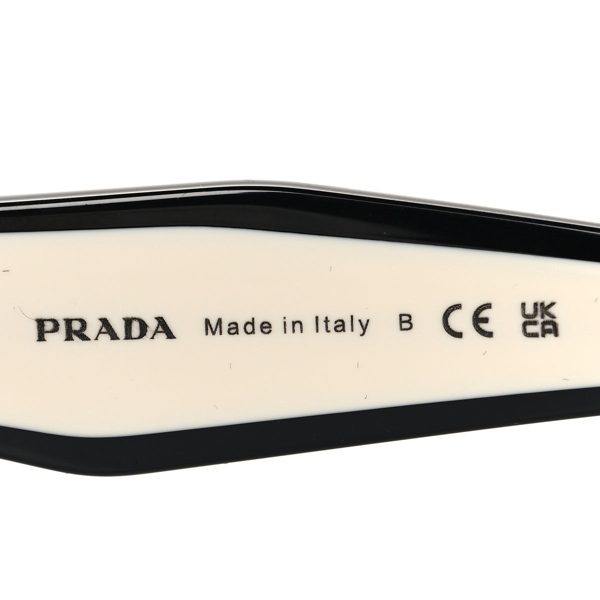 Prada Acetate Sunglasses SPR B05 Black White 5 of 7
