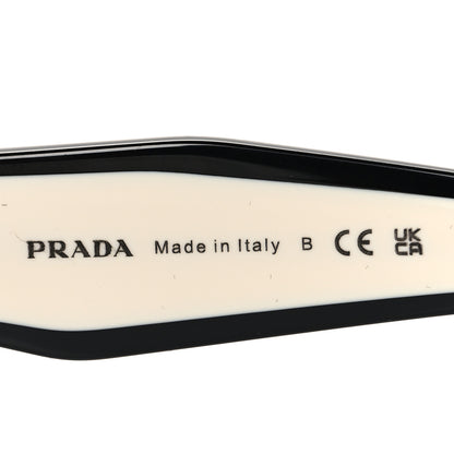 Prada Acetate Sunglasses SPR B05 Black White 5 of 7