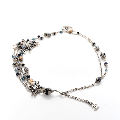 Chanel Pearl Crystal Beaded CC Multi Strand Belt Silver Black 2 of 7