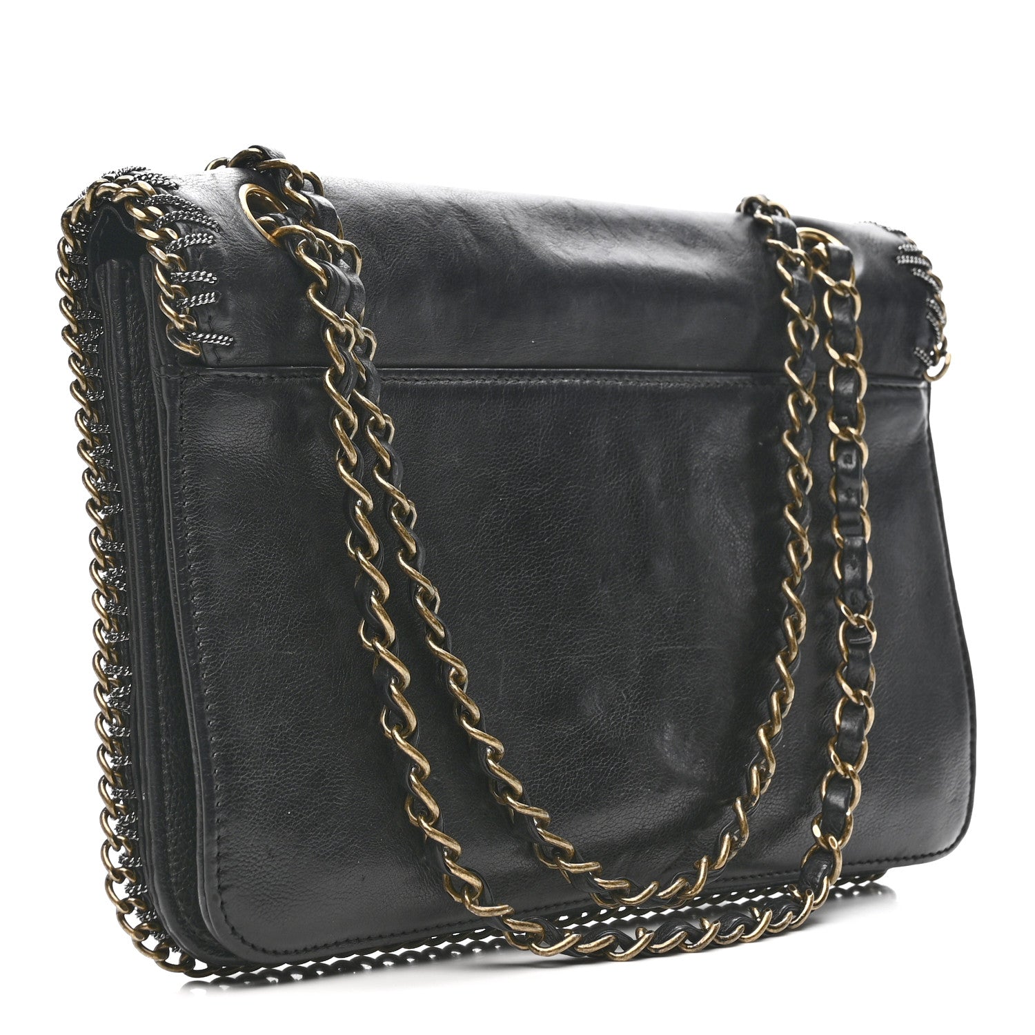 Chanel Calfskin Chain CC Byzance Flap Black 3 of 14