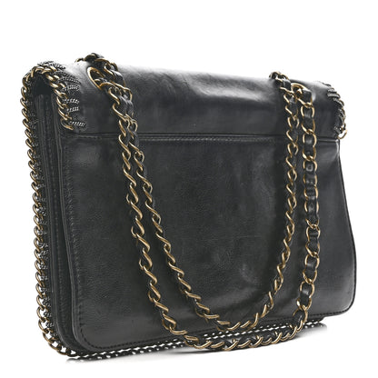Chanel Calfskin Chain CC Byzance Flap Black 3 of 14
