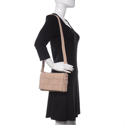 Bottega Veneta Lambskin Maxi Intrecciato Cassette Crossbody Bag Almond 2 of 9