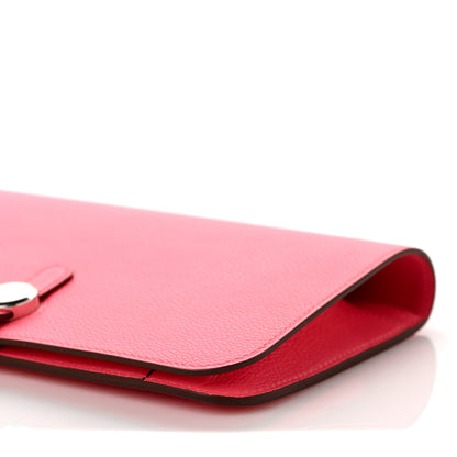 Hermes Evercolor Dogon Duo Wallet Rose Azalee 9 of 10