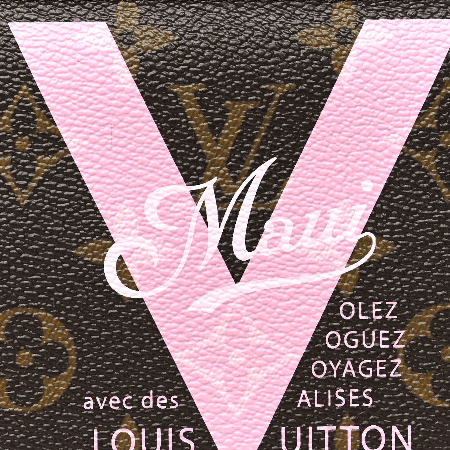 Monogram Maui V Zippy Wallet Rose Ballerine