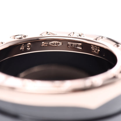 Bulgari 18K Rose Gold Black Ceramic B.Zero1 Four-Band Ring 49 4.75 6 of 7