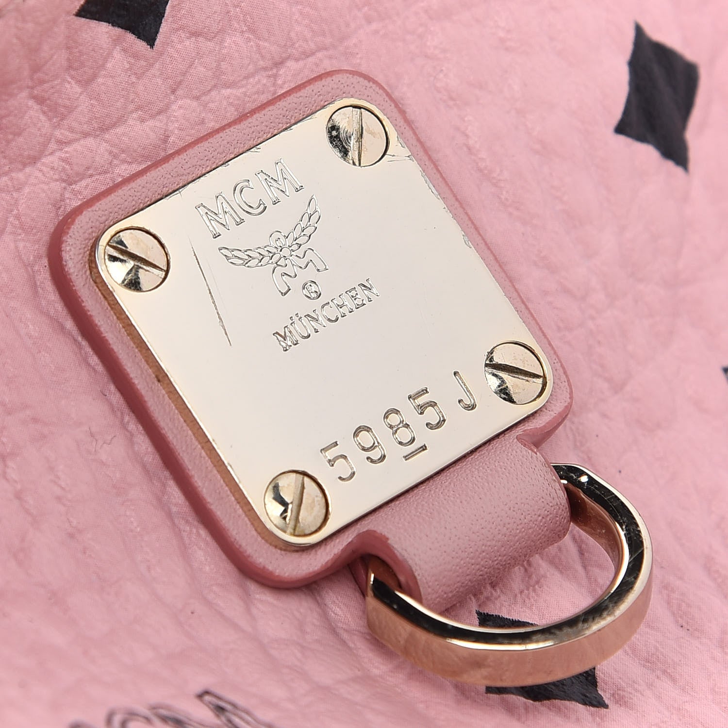 MCM Visetos Small Fusten Belt Bag Powder Pink 7 of 9
