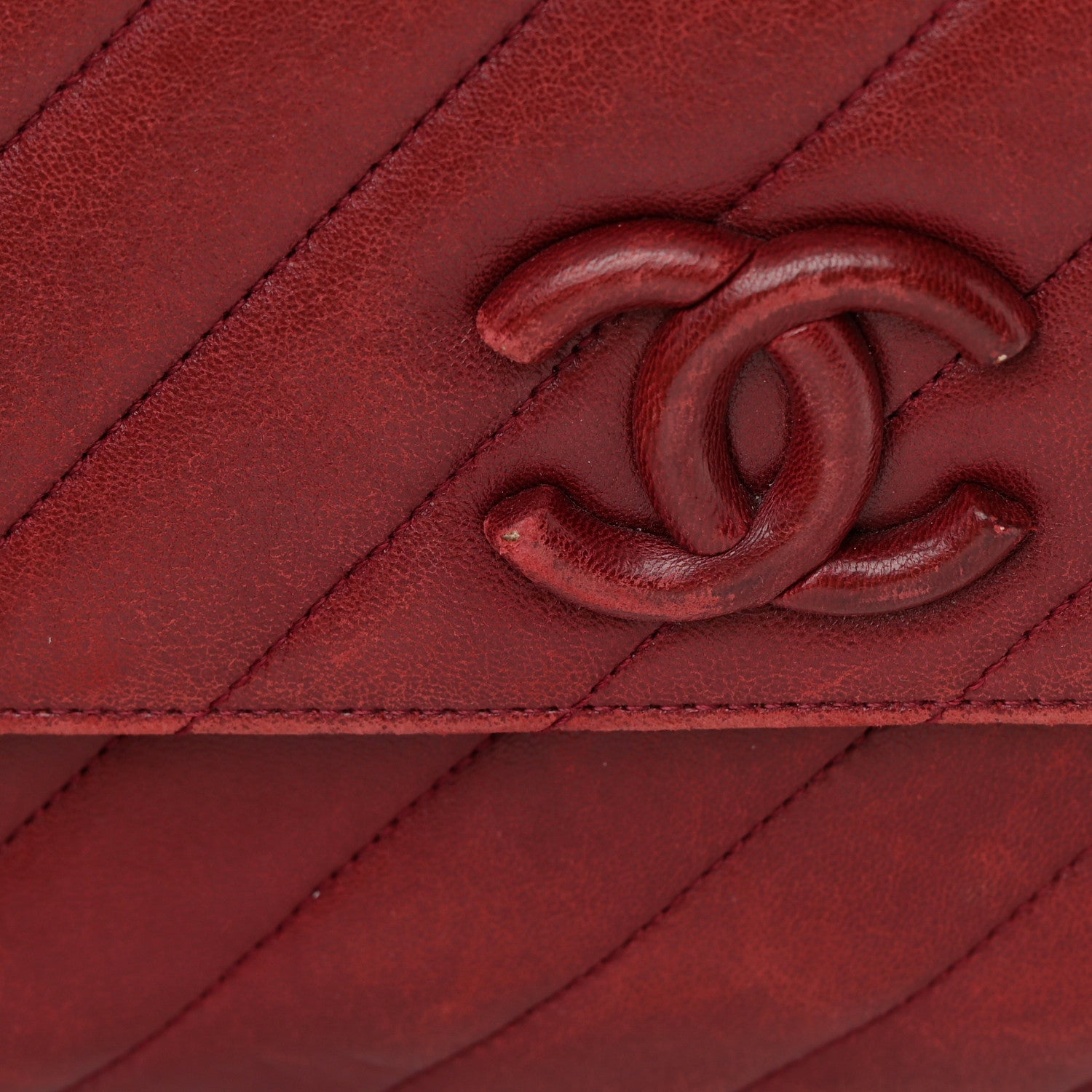 Chanel Lambskin Quilted Jumbo Coco Vintage Flap Burgundy 19 of 22