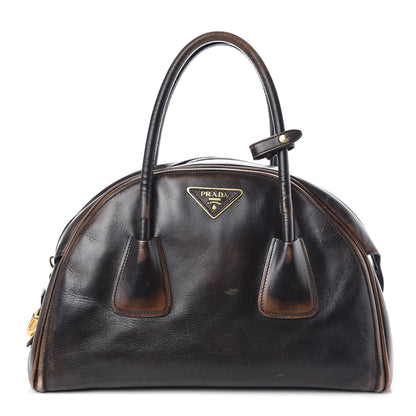 Prada Vitello Vintage Bowling Bag Black 1 of 15