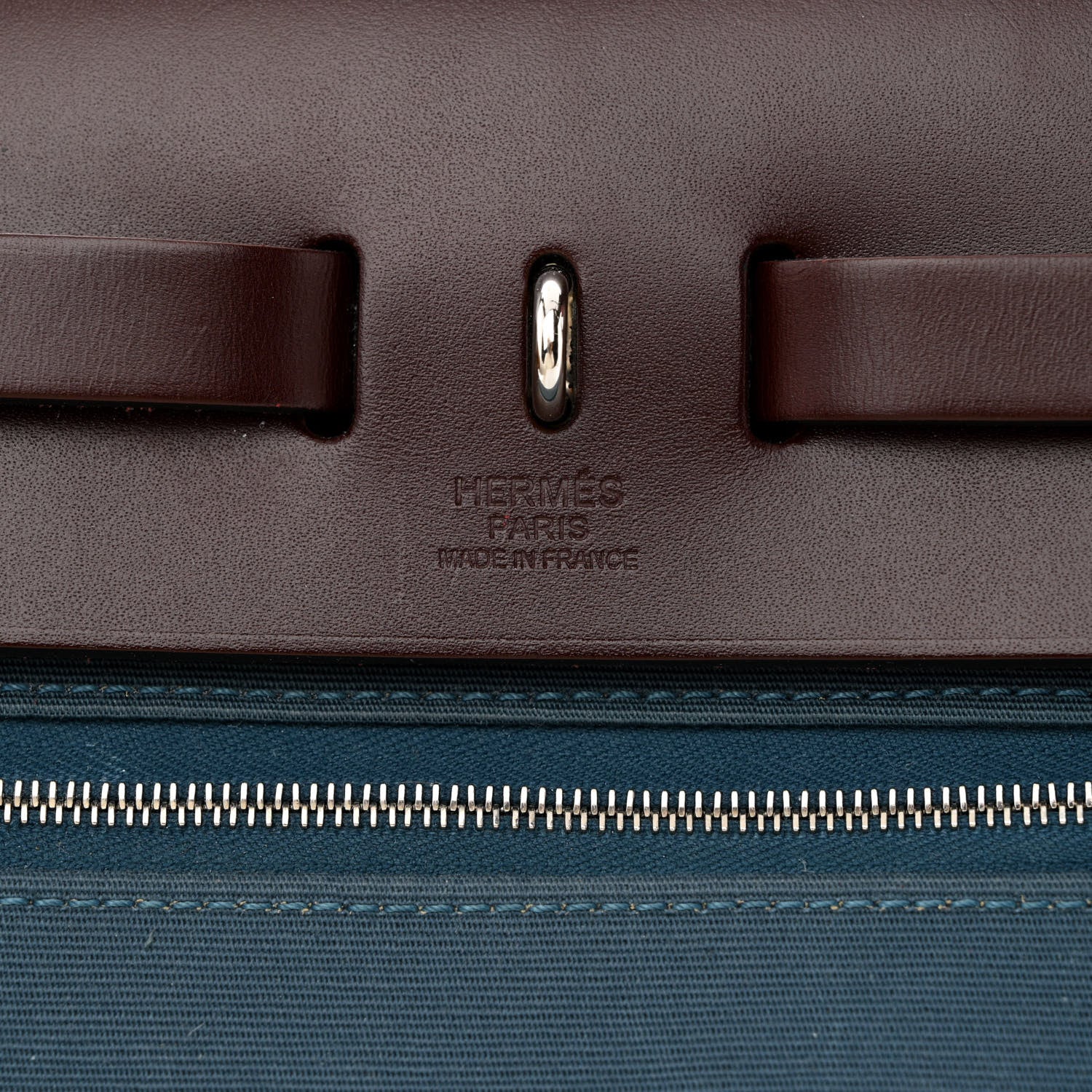 Hermes Toile Officier Vache Hunter Verso Herbag Zip PM 31 Rouge Sellier Trench Bleu Tempete 8 of 12
