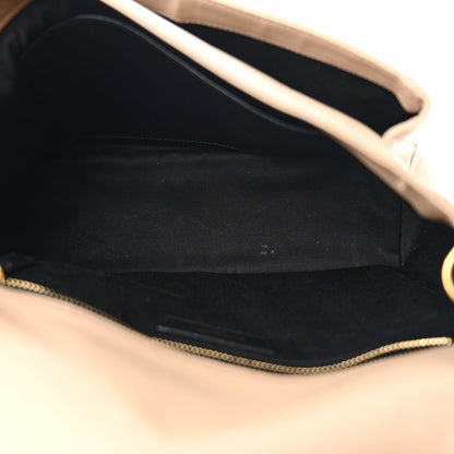 Saint Laurent Lambskin Matelasse Monogram Medium Niki Chain Satchel  Dark Beige 5 of 21