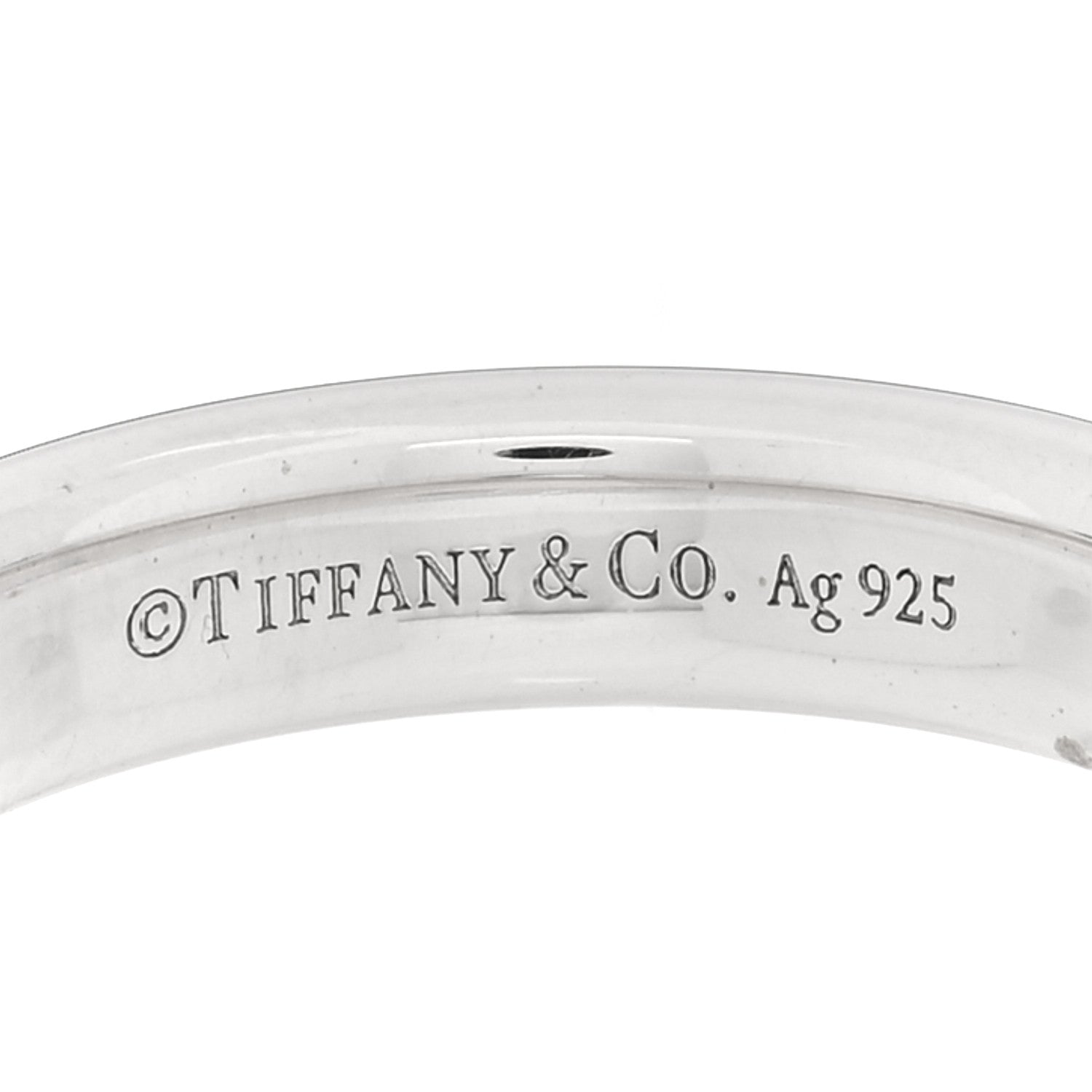 Tiffany Sterling Silver Makers Narrow Slice Ring 52 6 6 of 7