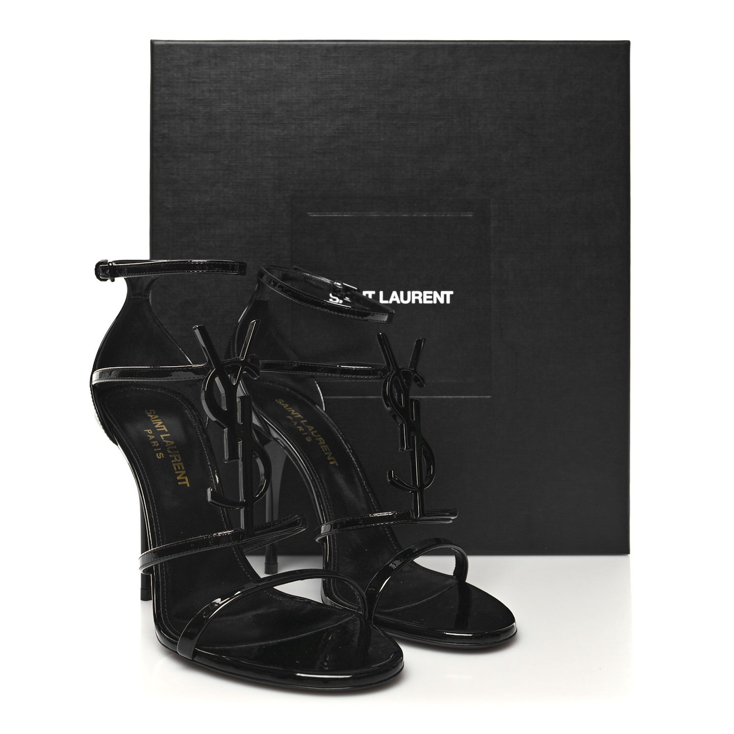 Calfskin Cassandra 100 Ankle Strap Sandals 37 Black
