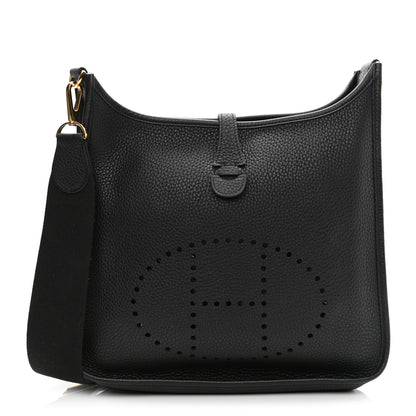 Hermes Taurillon Clemence Evelyne III PM Black 1 of 10