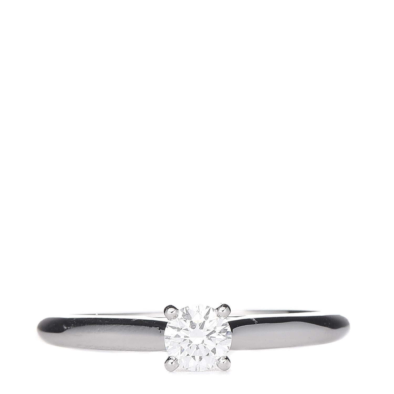 Cartier Platinum Diamond .22ct Solitaire Engagement Ring 49 5 1 of 7