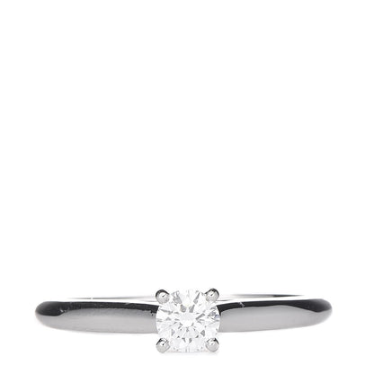 Cartier Platinum Diamond .22ct Solitaire Engagement Ring 49 5 1 of 7