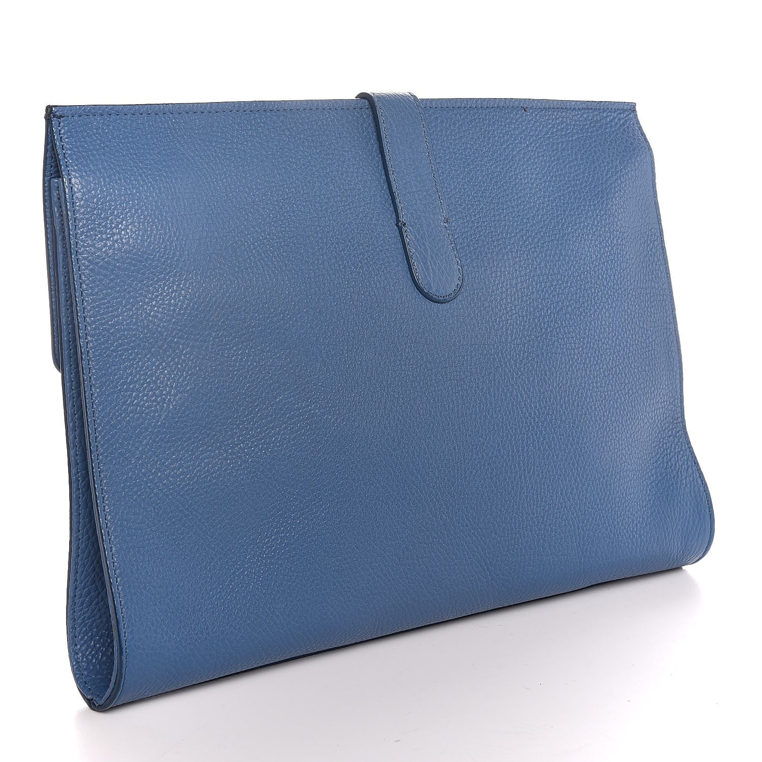 Balenciaga Grained Calfskin Tube L Clutch Bleu 3 of 8