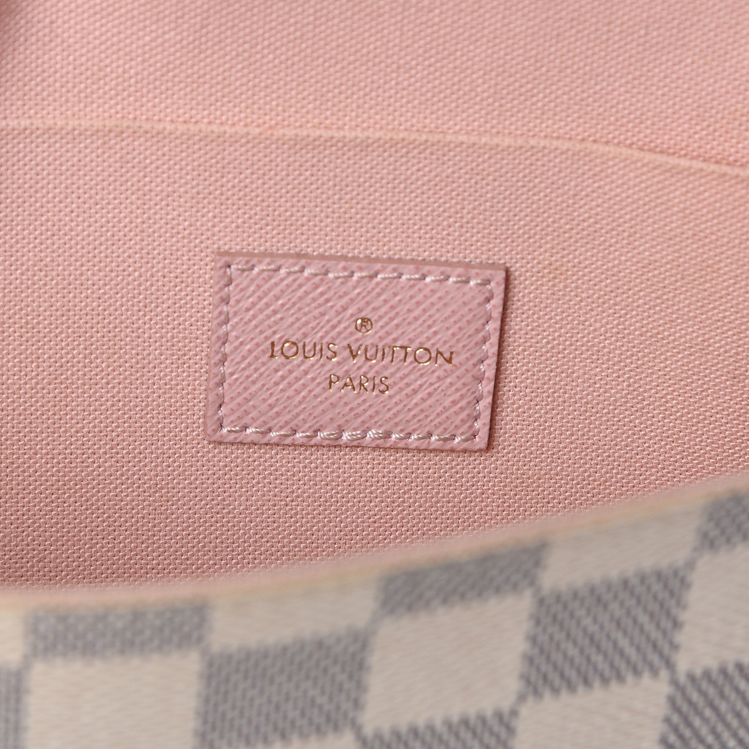 Louis Vuitton Damier Azur Pochette Felicie Chain Wallet Rose Ballerine 8 of 11