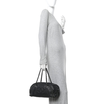 Chanel Deerskin Luxe Ligne Medium Bowler Black 2 of 10