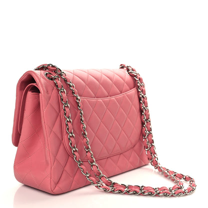 Chanel Lambskin Quilted Jumbo Double Flap Pink 3 of 10