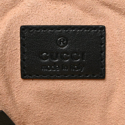 Gucci Calfskin Matelasse Chevron GG Marmont Heart Coin Purse Black 6 of 8