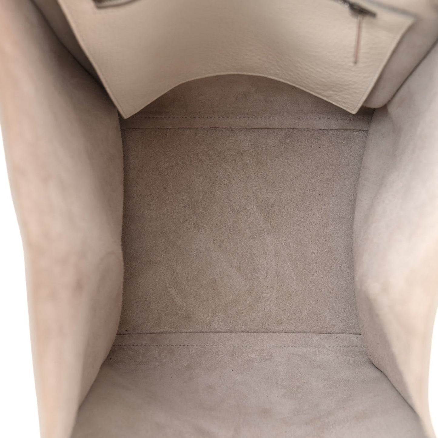 Supple Grained Calfskin Small Big Bag White