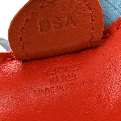 Hermes Milo Lambskin Grigri Rodeo Horse Bag Charm PM Capucine Celeste Cornaline 3 of 6