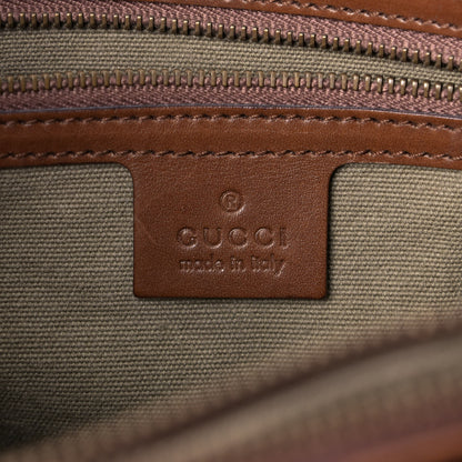 Gucci Canvas Bamboo Handle Drawstring Bag Beige 5 of 9