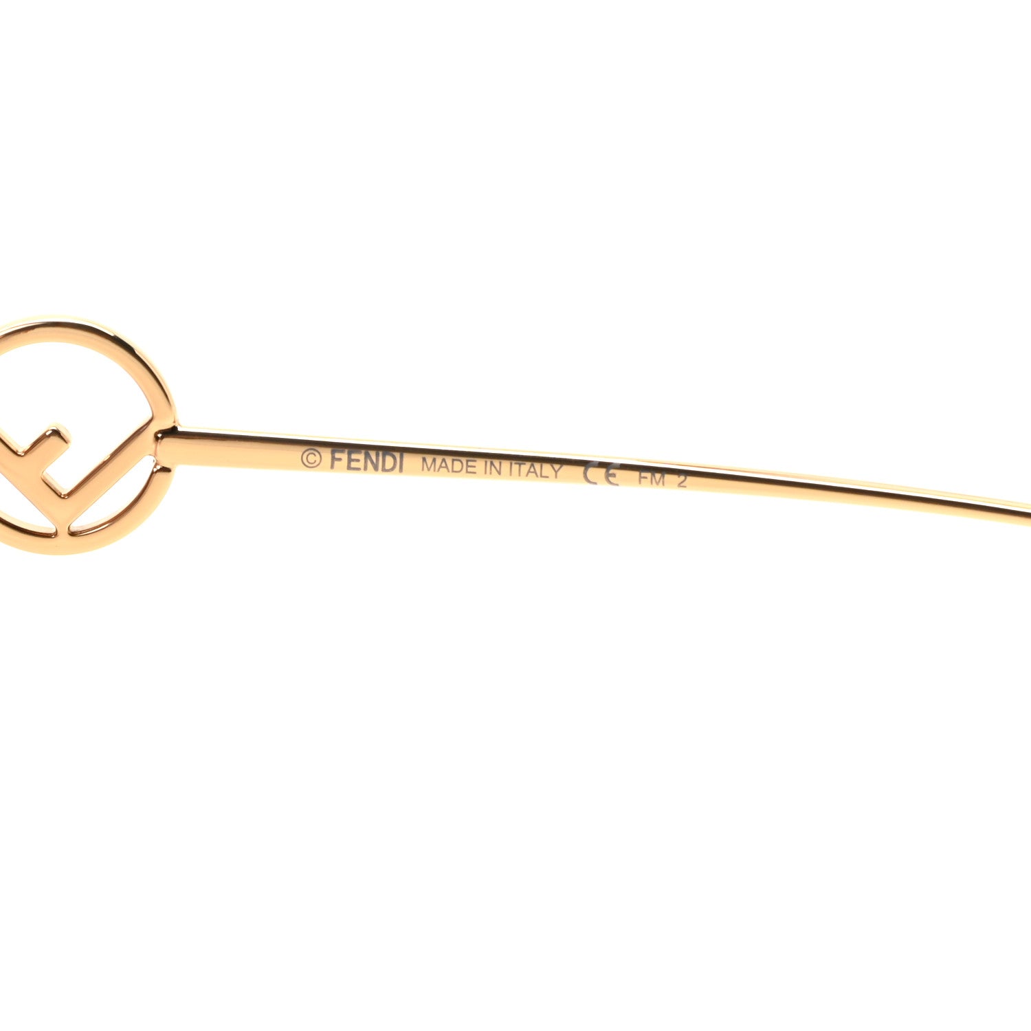 Fendi Metal Acetate F is Fendi FF Cat Eye Sunglasses FF 0290/S Gold 5 of 7