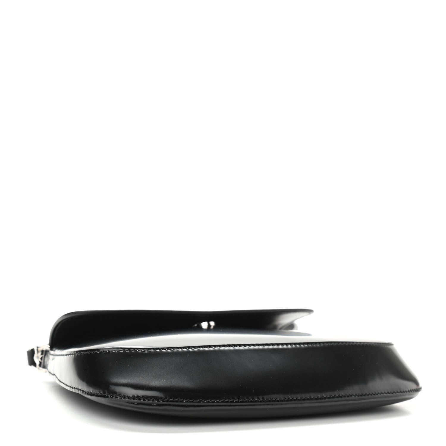 Prada Spazzolato Cleo Flap Shoulder Bag Black 4 of 12