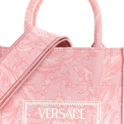 Versace Jacquard Barocco Extra Small Athena Tote Pink 7 of 11