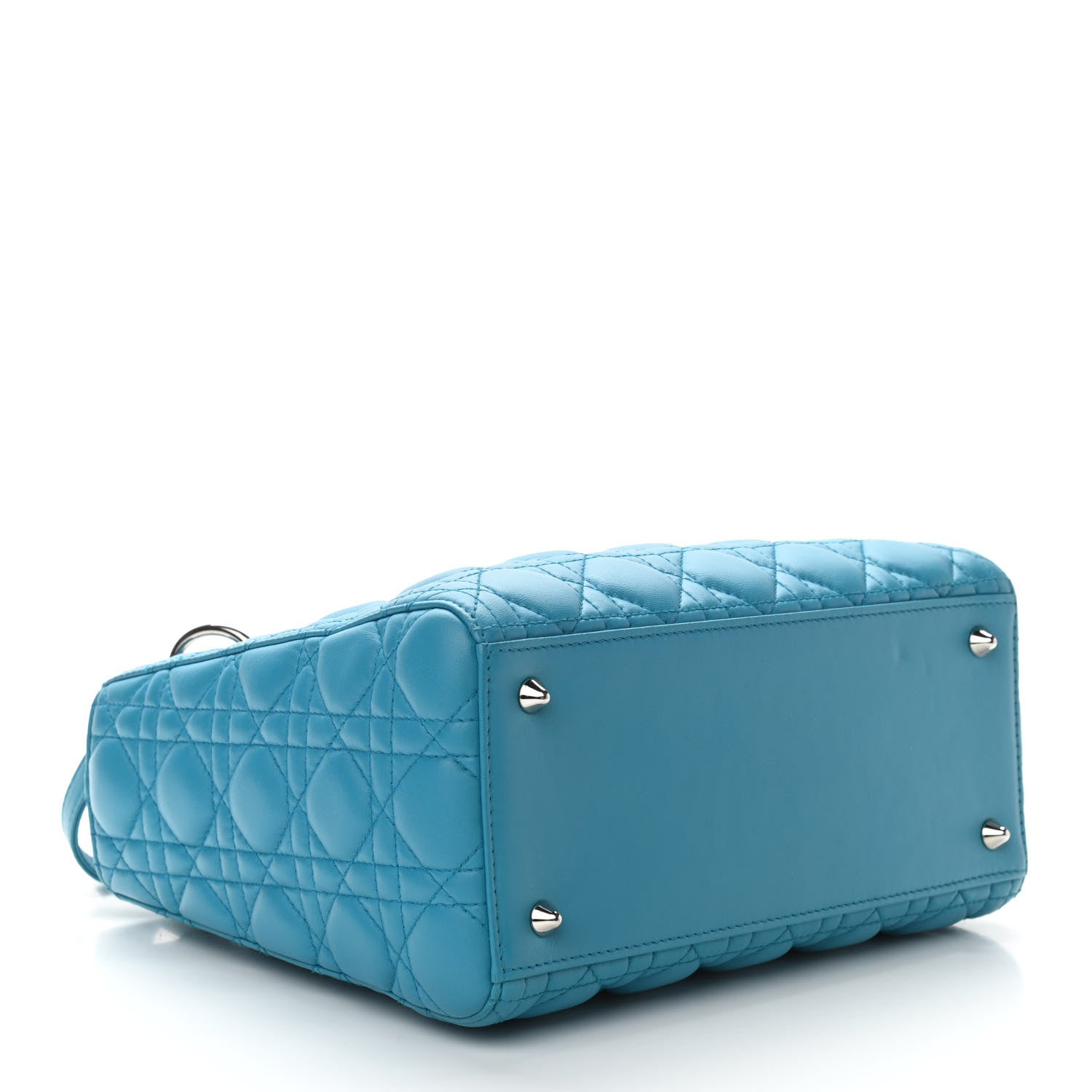 Christian Dior Lambskin Cannage Medium Lady Dior Light Blue 4 of 10