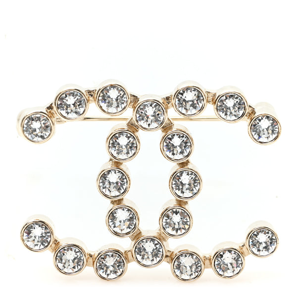 Chanel Crystal CC Brooch Gold 1916819 – FASHIONPHILE