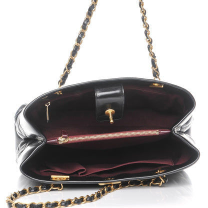 Chanel Calfskin Quilted Large Soft Elegance Tote Black 5 of 7
