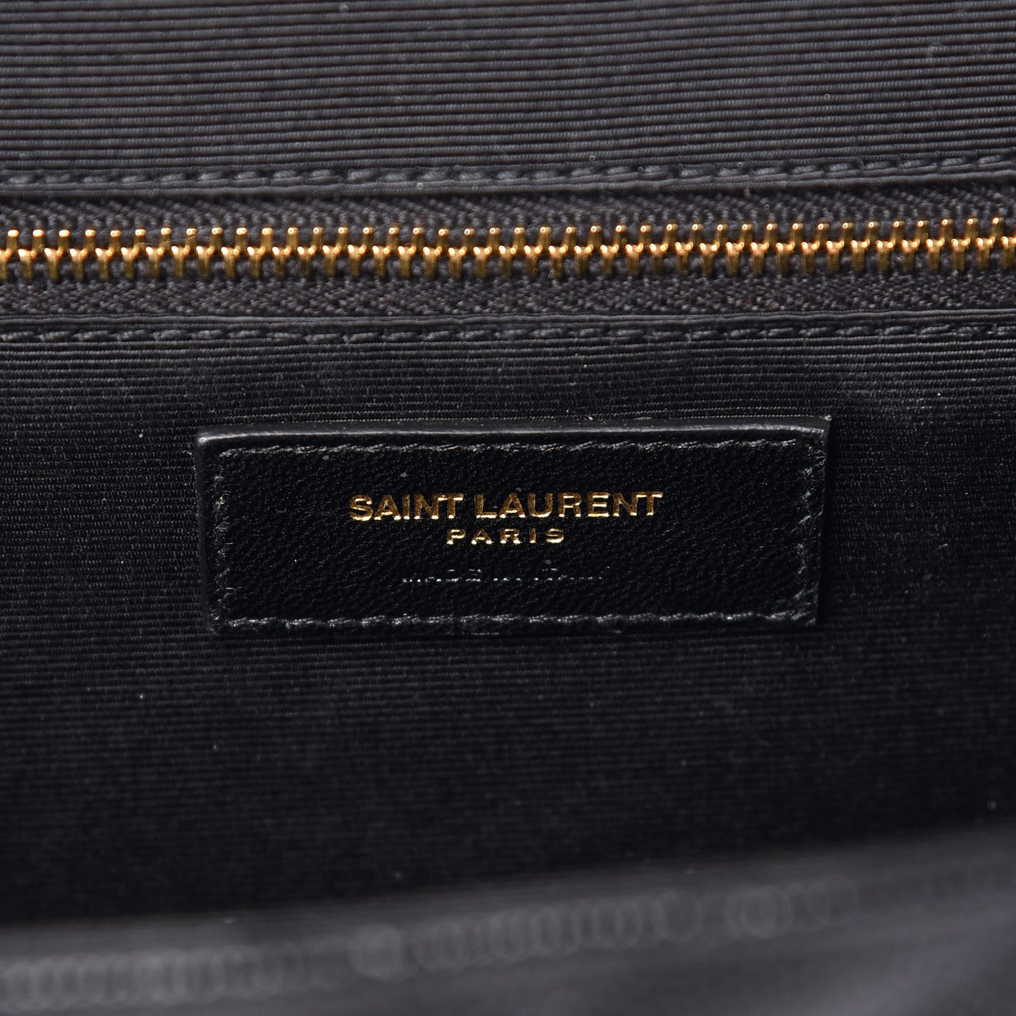 Grain De Poudre Matelasse Chevron Large Monogram Satchel Black