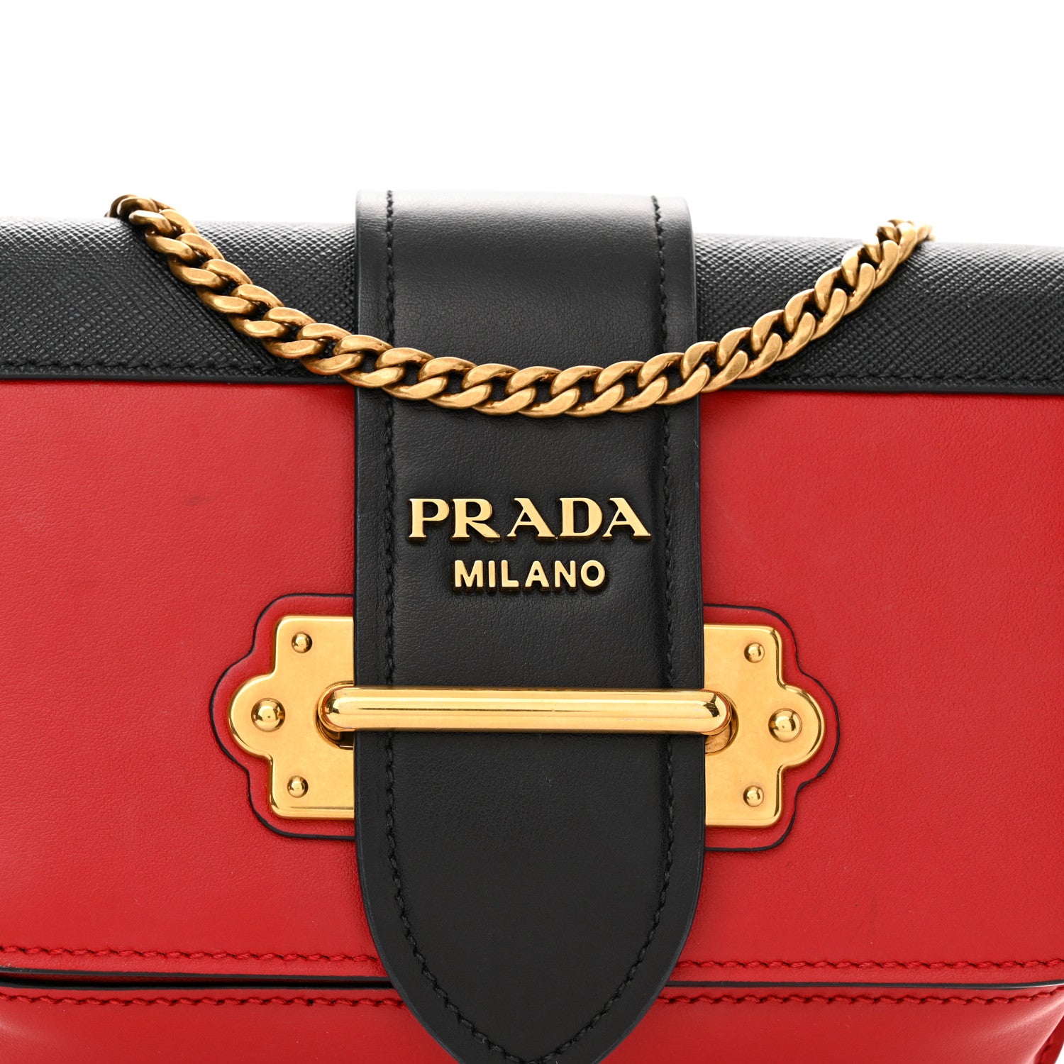 Prada Saffiano City Calf Cahier Belt Bag Fuoco Black 8 of 14