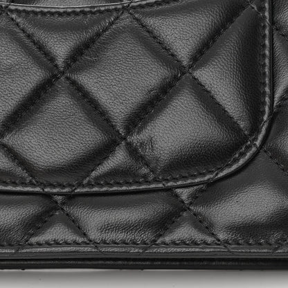 Chanel Lambskin Quilted Logo WOC Wallet On Chain Black 14 of 15